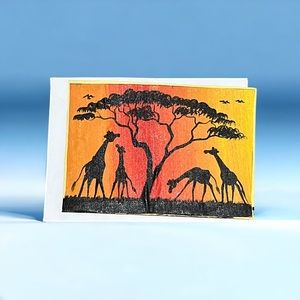 Hand painted card from Uganda Africa